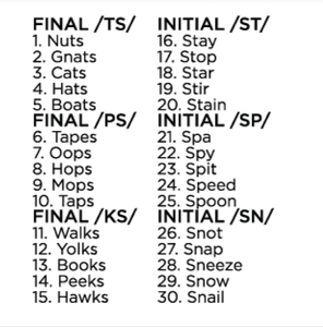 Cycles Intervention: S Clusters Phonology Targets