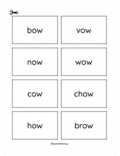 Plow the Snow-Two Sounds of OW Literacy Board Game - Download